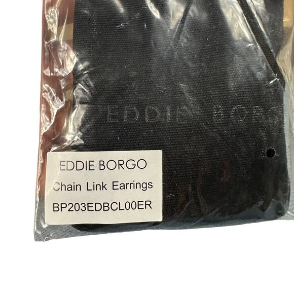 EDDIE BORGO Supra Chain Link Earrings Paperclip New in Package - Picture 5 of 6